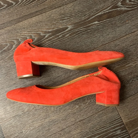 J. Crew Shoes - JCREW suede orange heels size 11